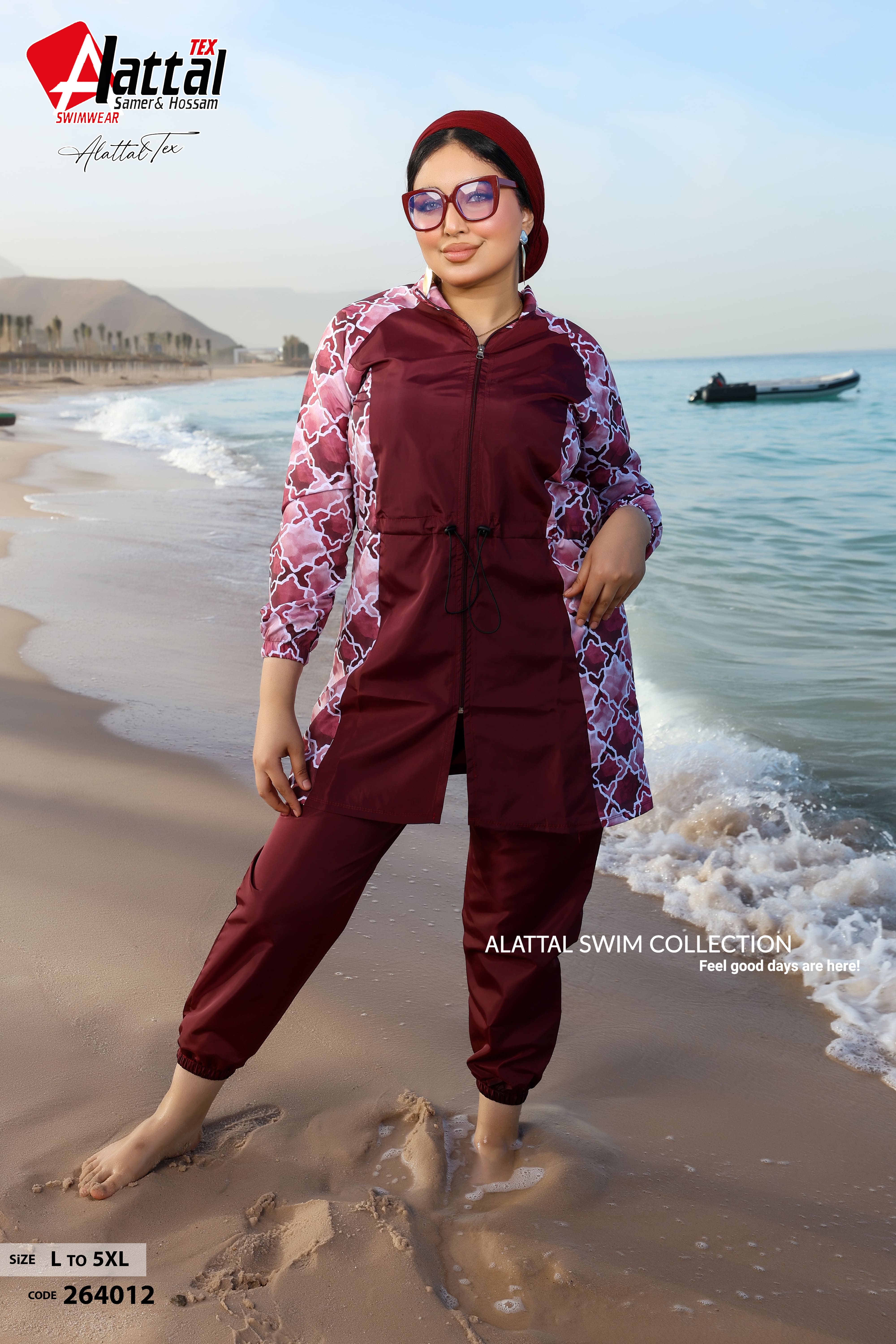 Burgundy Coastal Chic